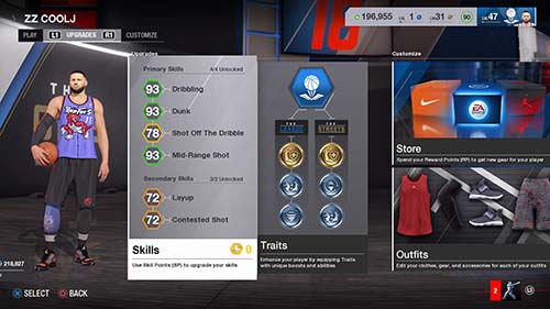 NBA Live 19 The One Primary Skills